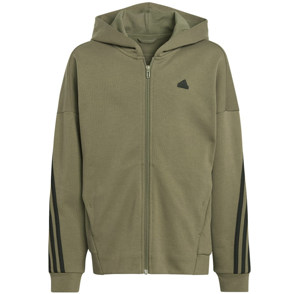 Adidas originals hoodie with stripes sales and central logo in white